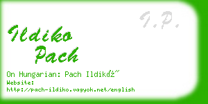 ildiko pach business card